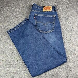 Levi's 505 Men's Jeans 36x30 Regular Fit Blue Denim Straight Leg Used